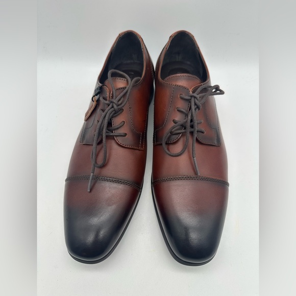 BRAND NEW Express 55285 Brown Oxford Cap Toe Dress Shoe Sz 11 MSRP $118 main image 4